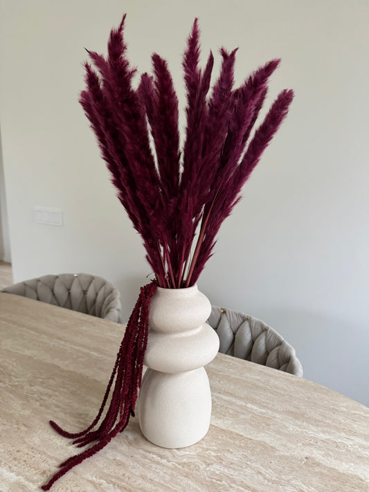 Mini Pampų Burgundiška Puokštė