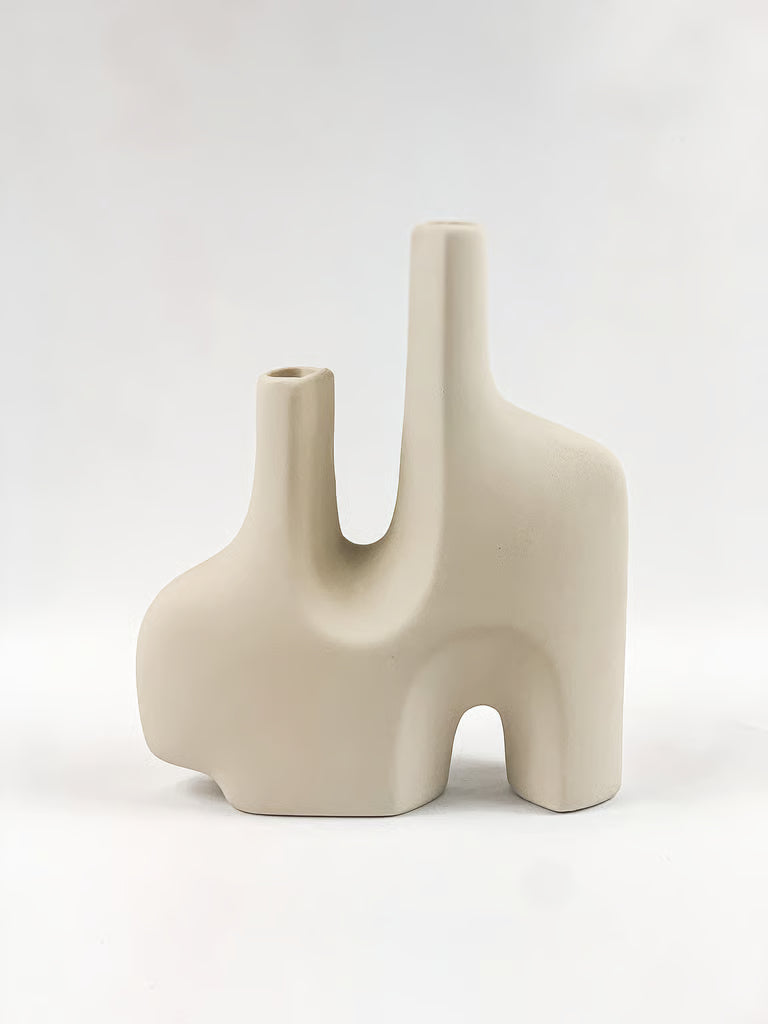 Smėlio Spalvos Keramikinė Vaza 27 cm